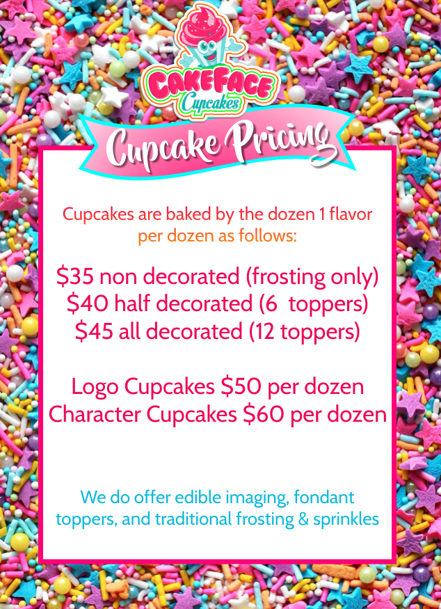 Cupcake Pricing Updated